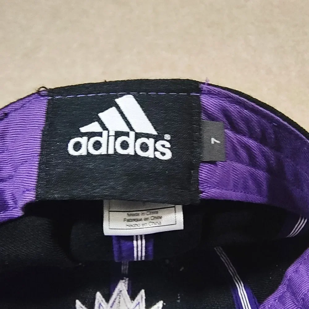 Adidas Sacramento Kings Big Kids Structured Curved Bill Hat #U